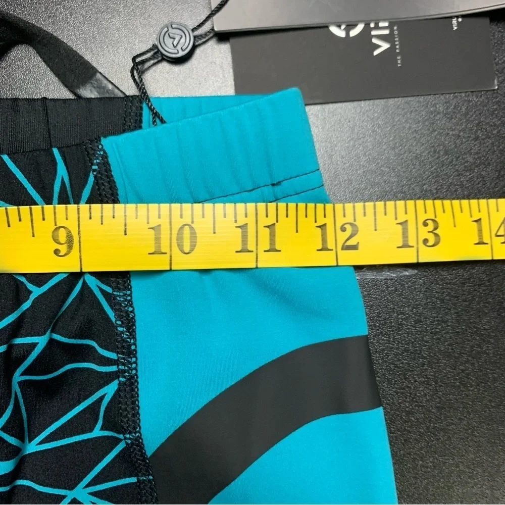 Virus compression Men's Teal and Black Geometric Shorts